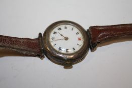 A VINTAGE SILVER LADIES WRISTWATCH