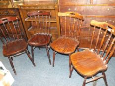 A SET OF 4 STICKBACK DINING CHAIRS