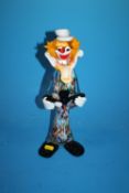 A MURANO STYLE STUDIO GLASS CLOWN FIGURE