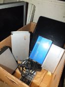 A HP LAPTOP TOGETHER WITH 2 MONITORS ETC