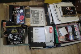 JOHN F. KENNEDY (JFK), A LARGE COLLECTION OF BOOKS AND MEMORABILIA to include original newspapers,