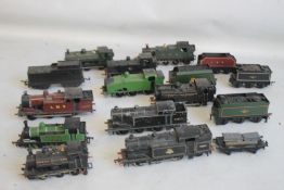 AN ASSORTMENT OF TEN 00 GAUGE TANK/SHUNTER UNITS, plus five tenders (Hornby and Mainline)