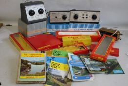 FOUR RAILWAY TRANSFORMERS THREE BOXED AND ONE LOOSE, together with a box of empty Hornby Accessory