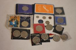 A COLLECTION OF ASSORTED COINS, to include Bermuda 1970 first decimal coin set, Queen Mother Five