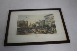 A LITHOGRAPH OF BROADWAY, NEW YORK by Deroy after Augustus Kollner, published by Goupil & Co. c.