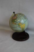 A VINTAGE CHAD VALLEY TERRESTRIAL GLOBE, height 27 cm