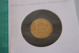 A VICTORIAN 1854 SHIELD BACK SOVEREIGN IN ROYAL MINT COLLECTORS SERVICES PACKET.