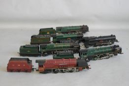 SIX UNBOXED 00 GAUGE STEAM LOCOMOTIVES with tenders