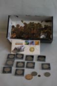 A COLLECTION OF BRITISH COINS & COMMEMORATIVE'S ETC.