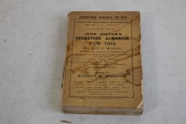 WISDEN CRICKETERS' ALMANACK 1919, softback Condition Report:Some loss to spine, staining on covers