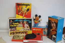 A BOXED ORIGINAL 1970S VINTAGE METTOY SPACE HOPPER, together with a Denys Fisher Rod Hull's Emu