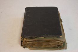 AN EARLY 20TH CENTURY POSTCARD ALBUM CONTAINING A GOOD SELECTION OF RAF PHOTOGRAPH POSTCARDS,