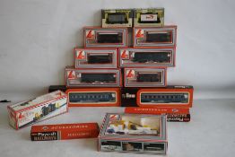 TWO BOXED LIMA GOLDEN ARROW CARRIAGES 9200, FOUR BOXED LIMA COVERED WAGONS 305625W, 'OO GAUGE',