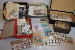 A LARGE QUANTITY OF LOOSE BRITISH AND WORLD STAMPS (two large boxes).