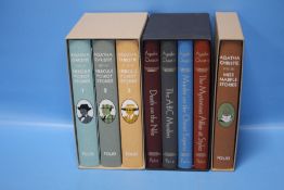 FOLIO SOCIETY - AGATHA CHRISTIE - four volume set of Hercule Poirot novels published 2014, three