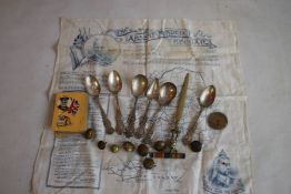MILITARY INTEREST- A PACK OF WINSTON CHURCHILL AND BULLDOG PLAYING CARDS, WWI spoons depicting