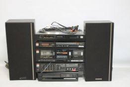 VINTAGE FISHER HI-FI EQUIPMENT, to include a MT.35R turntable, CA-40 stereo amp, boxed speakers etc
