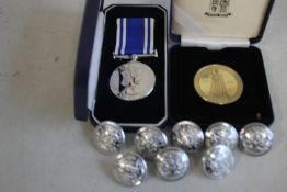 POLICE LOG SERVICE AND GOOD CONDUCT MEDAL, West Midlands Police 2002 Queens Golden Jubilee Medal and