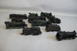 NINE OO GAUGE LOCOMOTIVES/ TANK UNITS by Hornby, Airfix Etc. plus three tenders.