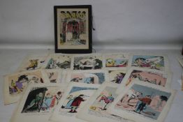 A QUANTITY OF FRENCH LITHOGRAPHS to include 35 from 'Paris Dans Les Caves', 7 from 'Agonie De La