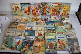 RUPERT ANNUALS - AN UNBROKEN RUN 1944 - 1990 (47)Condition Report:1945 has photocopied cover and