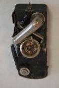 A COLIBRI HUMMINGBIRD MODEL PORTABLE GRAMOPHONE, black finish