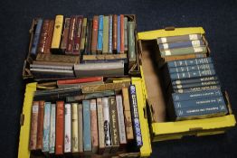 FOLIO SOCIETY - THREE BOXES OF MISCELLANEOUS TITLES to include P. G. Wodehouse, King Arthur boxed