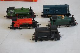 FIVE BOXED HORNBY TANKS/SHUNTERS to include R.077 GWR (0-4-0), R.253 Diesel Dock Shunter (0-4-0),