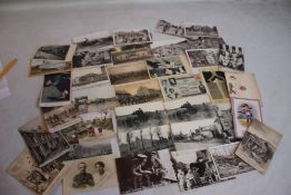 A COLLECTION OF WWI INTEREST POSTCARDS, to include comic, 
