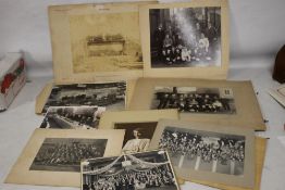 A COLLECTION OF LARGE LATE 19TH/ EARLY 20TH PHOTOGRAPHS, to include railway, football & general