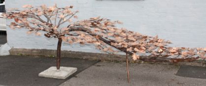 A STRIKING CONTEMPORARY LARGE COPPER 'TREE OF TRANQUILITY' SCULPTURE, handmade and designed by