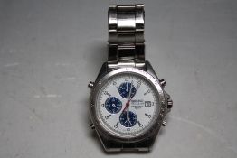 A SEIKO CHRONOGRAPH WRIST WATCH, Dia 4.25 cm
