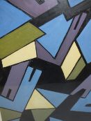 DAVID BARNES (XX-XXI). Welsh school, abstract composition, signed verso, oil on board, framed and