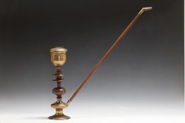 A HOOKAH PIPE, height with pipe attached, H 58 cm