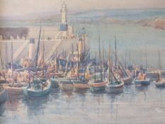 ARTHUR BRACKEN (XX). English school 'Saturday Afternoon, Peel Harbour, Isle of Man' see verso,