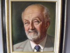 JAMES SCROSE (XX-XXI). Head and shoulder portrait study of a gentleman, signed lower left, oil on