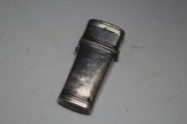 A HALLMARKED SILVER LANCET CASE - LONDON 1835, H 7 cm