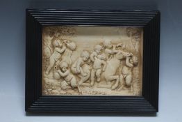 A GRAND TOUR STYLE FRAMED PANEL, W 20.5 cm