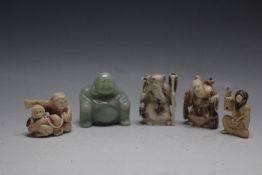 A COLLECTION OF FIVE ASSORTED NETSUKES