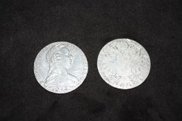 TWO MARIA THERESA THALERS