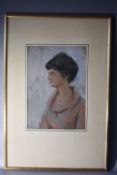 CONOR (XX). Irish school portrait study of a young woman 'Irish Beauty', see verso, signed lower