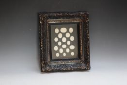 A MODERN FRAMED GRAND TOUR STYLE INTAGLIO DISPLAY, H 31 cm