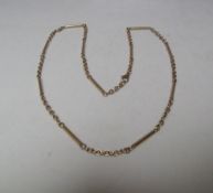 A 9CT GOLD NECKLACE, overall L 18