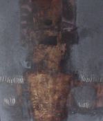 ASCOTA MORO (XX). Continental school, abstract composition with numerous figures 'Gloria in