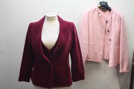 A LADIES VINTAGE JAEGER WOOL AND CASHMERE BLEND JACKET, with oversize presstud fastenings, size M,