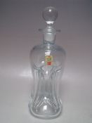 JACOB E BANG FOR HOLMEGAARD CLEAR GLASS 'KLUK KLUK' DECANTER, of small proportions, complete with