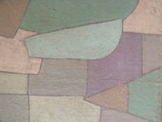 G.U.V. (XX). Abstract composition, signed with initials lower right, oil on canvas laid on board,