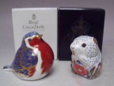 A ROYAL CROWN DERBY COLLECTORS GUILD EXCLUSIVE 'POPPY MOUSE' PAPERWEIGHT, gold stopper, boxed,