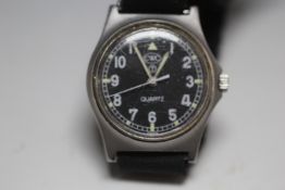 A CWC BLACK FACED MILITARY WRIST WATCH, Dia 4 cm