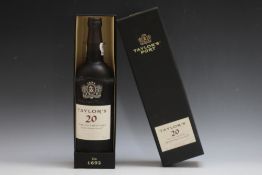 1 BOTTLE OF TAYLOR'S 20 YEAR OLD TAWNY PORT, in gift box